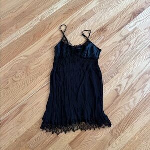 La Fee Verte Black Lace Slip Dress nightgown lingerie babydoll